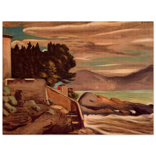 Landscape Near Genova by Giorgio de Chirico – art poster