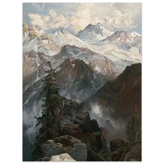 Summit Of The Sierras Nevada by Thomas Moran – art poster
