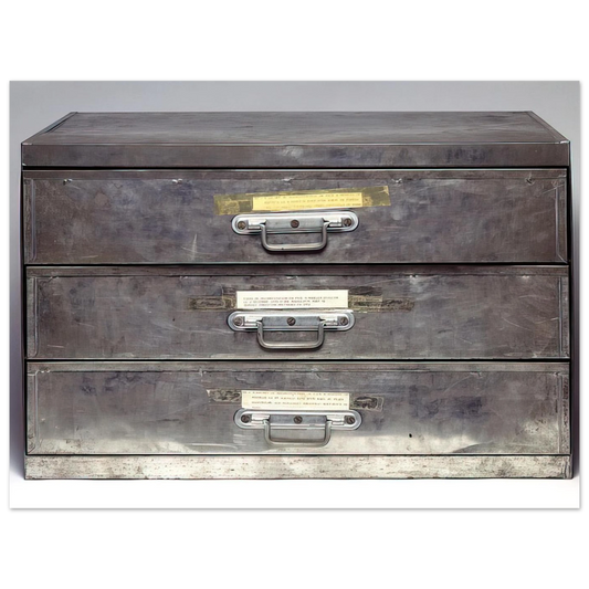 Attempt At Recreation Three Drawers by Christian Boltanski (1971) – art poster