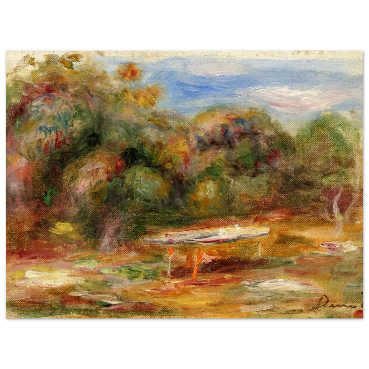 In The Garden At Collettes In Cagnes by Pierre-Auguste Renoir – art poster