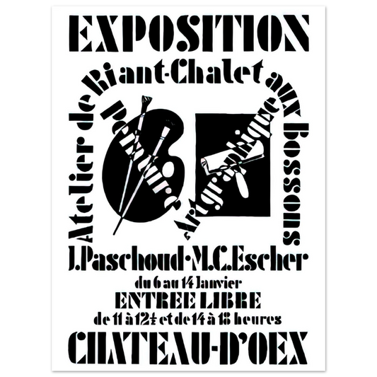 Poster For Exhibition John Paschoud And M C Escher December by M.C. Escher (1936) – art poster