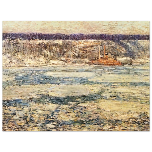 Ice On The Hudson by Childe Hassam – art poster, view 2