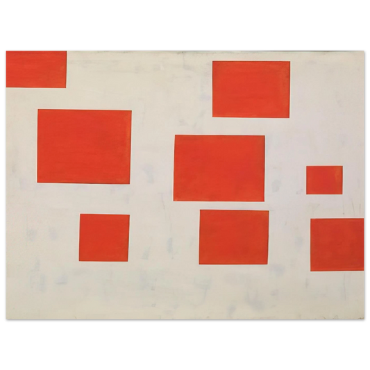 Komposition Mit 8 Roten Rechtecken by Blinky Palermo (1964) – art poster