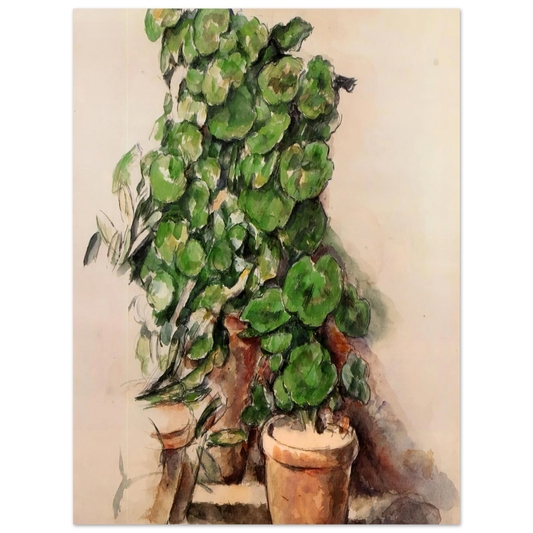 Pots of Geraniums by Paul Cézanne – art poster