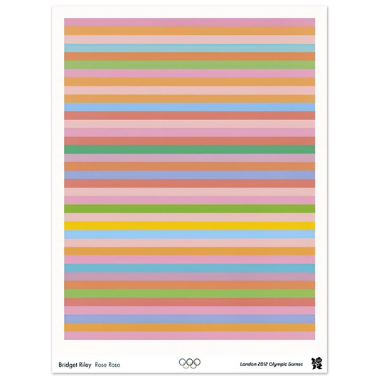 Rose Rose London Olympic Games Poster by Bridget Riley (2012) – art poster