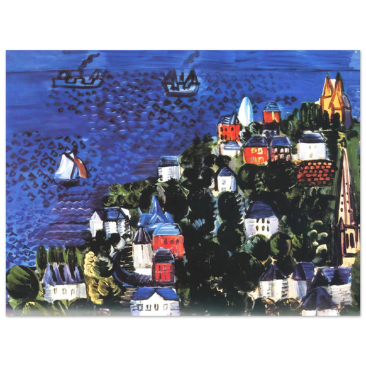 View Of Sainte Adresse by Raoul Dufy – art poster