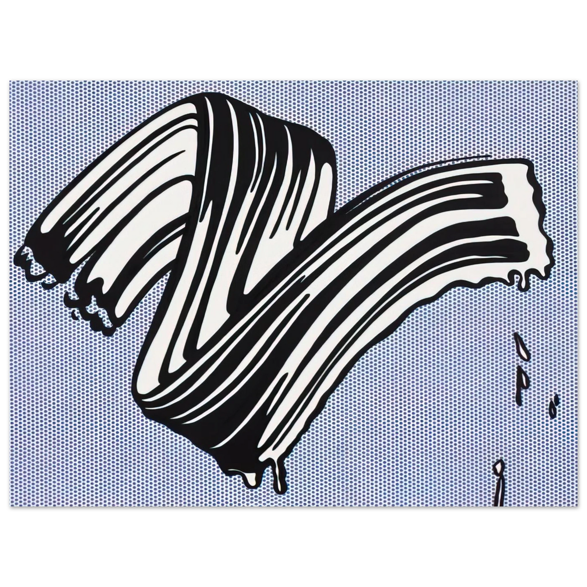 White Brushstroke I by Roy Lichtenstein (1965) – art poster