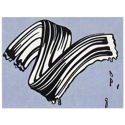 White Brushstroke I by Roy Lichtenstein (1965) – art poster