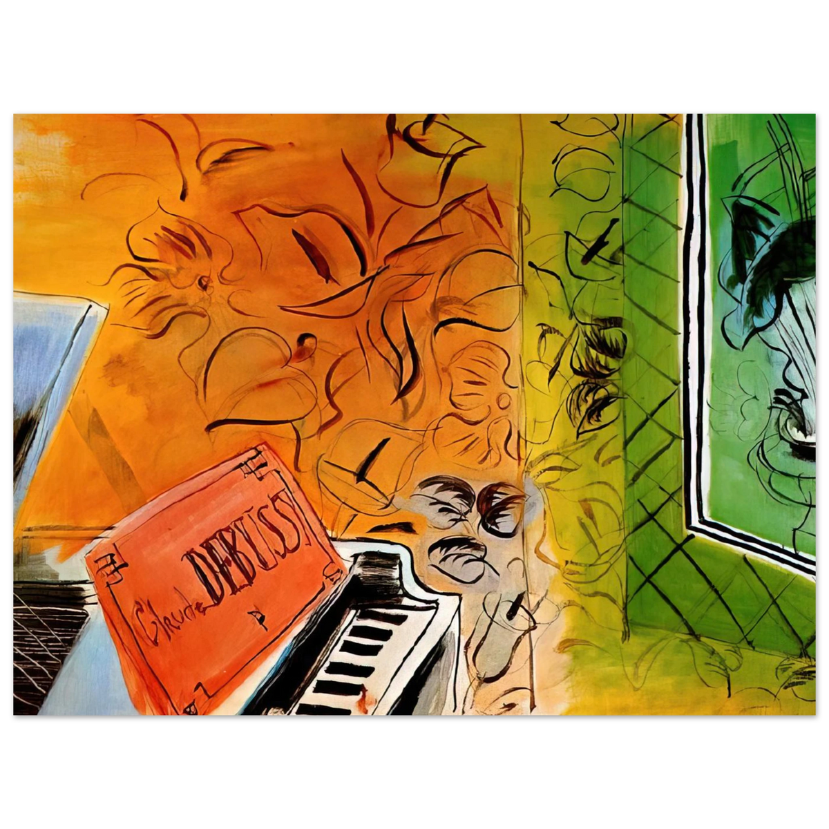 Homage To Claude Debussy by Raoul Dufy (1952) – art poster