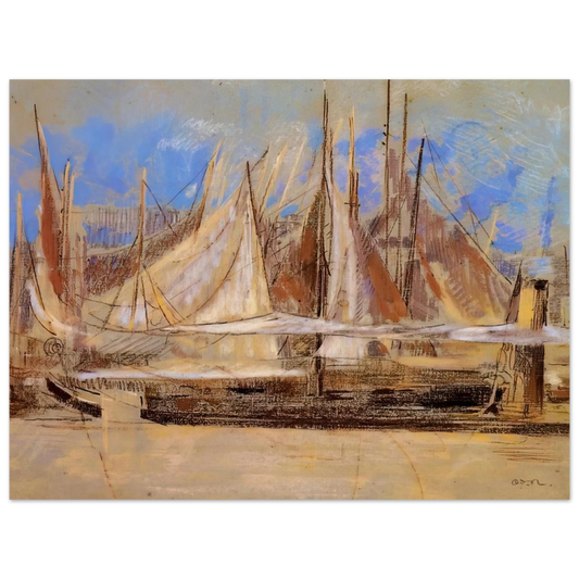 Yachts At Royan by Odilon Redon (1902) – art poster