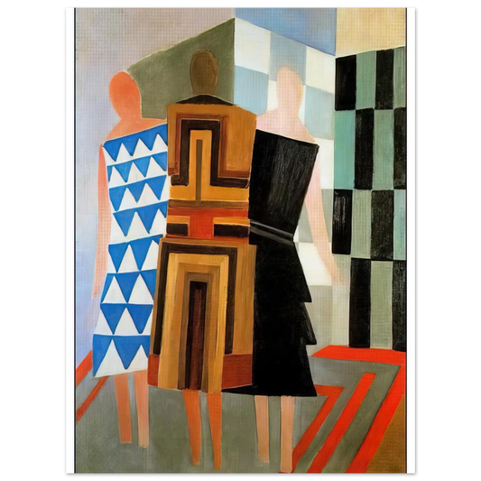 Three Women Dressed Simultaneously by Sonia Delaunay – art poster