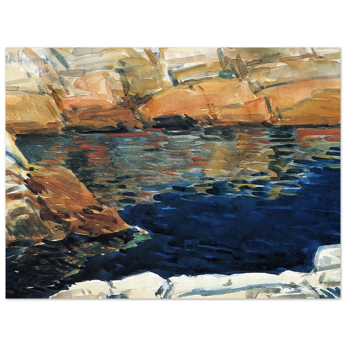 Looking Into Beryl Pool by Childe Hassam – art poster, view 2