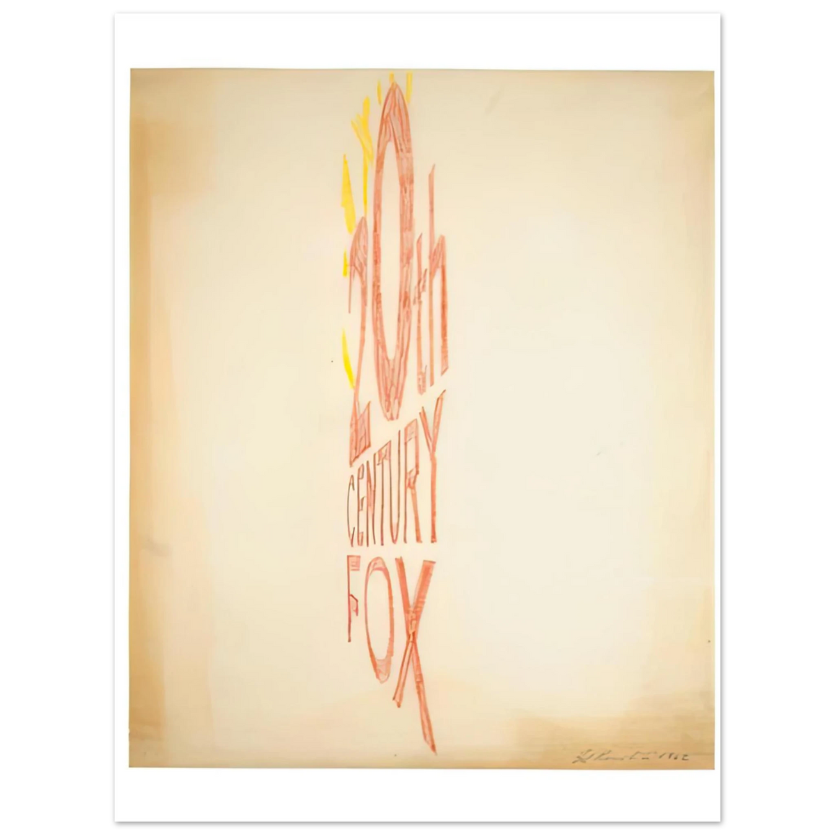 Angle Study Large Trademark by Edward Ruscha (1962) – art poster, view 2