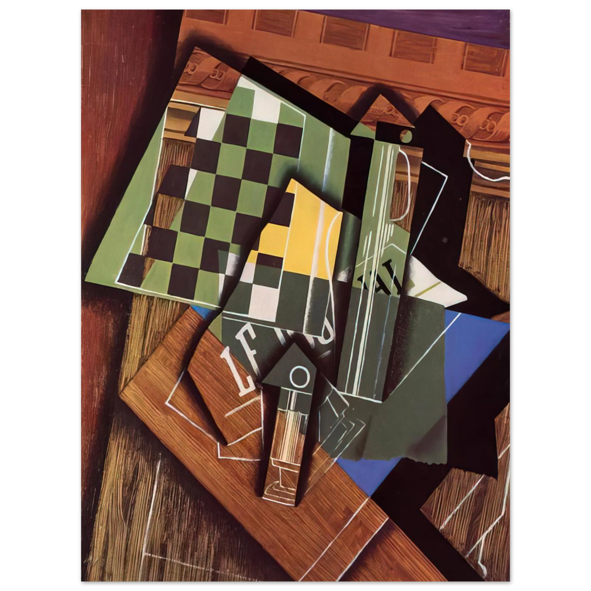The Checkerboard by Juan Gris (1915) – art poster