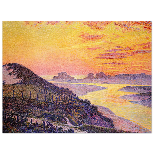 Sunset At Ambletsuse by Theo van Rysselberghe (1899) – art poster