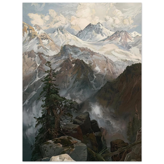 Summit Of The Sierras Nevada by Thomas Moran – art poster, view 2