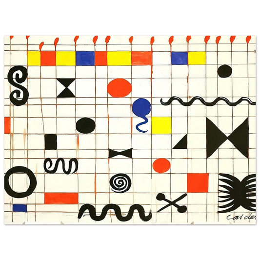 Grid With Symbols by Alexander Calder (1966) – art poster, view 2
