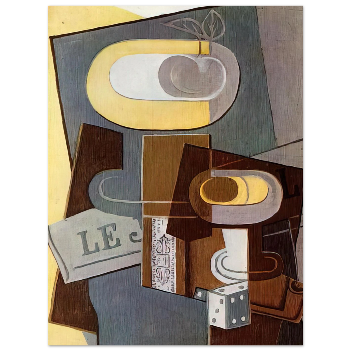 The Dice by Juan Gris (1922) – art poster