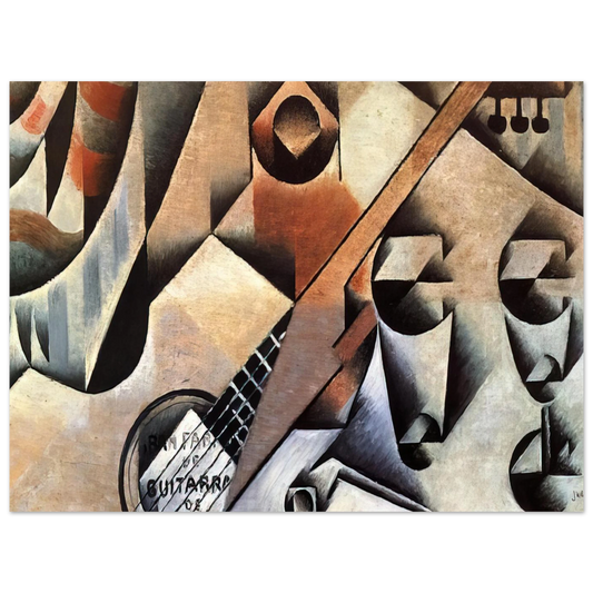 Guitar And Glasses Banjo And Glasses by Juan Gris (1912) – art poster