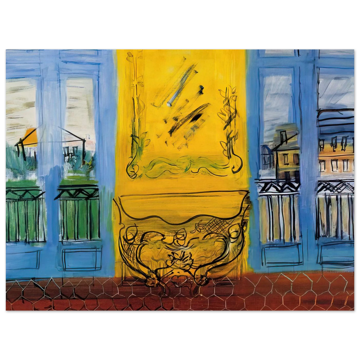 Console With Two Windows by Raoul Dufy (1948) – art poster, view 2