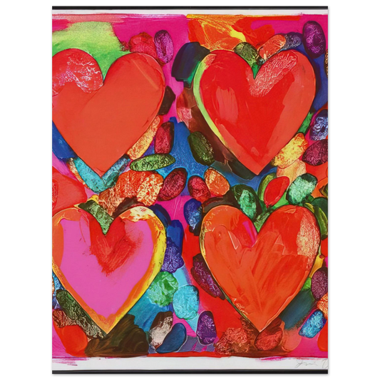 Four Hearts by Jim Dine (1969) – art poster