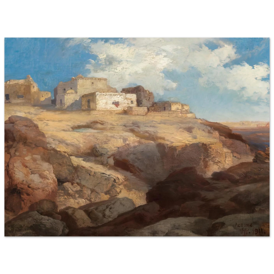 A Bit Of Acoma New Mexico by Thomas Moran – art poster
