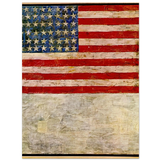 Flag Above White by Jasper Johns – art poster