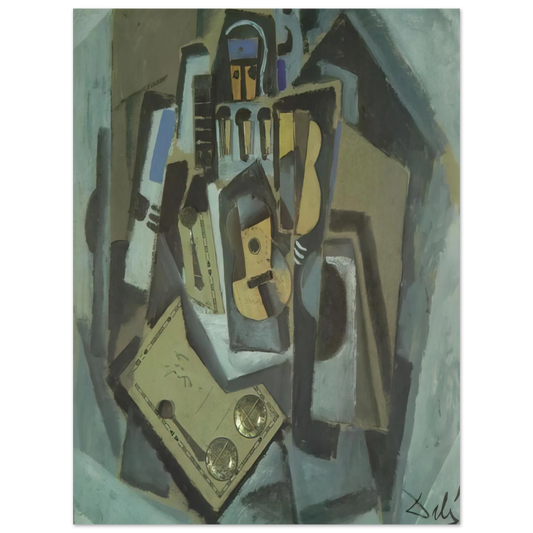 Pierrot And Guitar by Salvador Dali – art poster