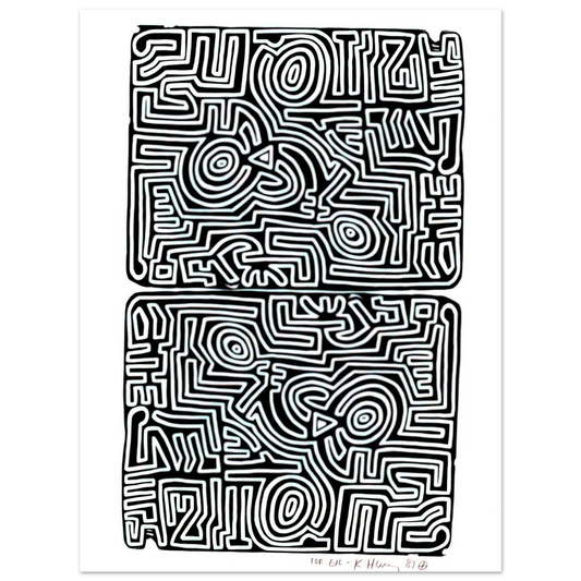 Labyrinth by Keith Haring (1989) – art poster