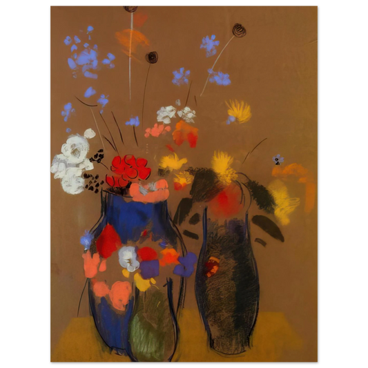 Three Vases Of Flowers by Odilon Redon – art poster, view 2