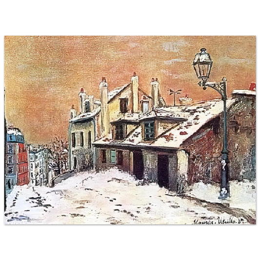 Winter Scene by Maurice Utrillo – art poster, view 2