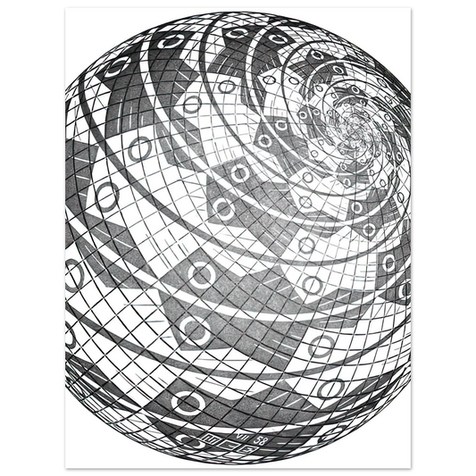 Sphere Surface With Fishes by M.C. Escher – art poster