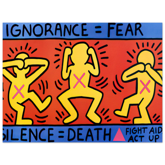 Ignorance Fear by Keith Haring (1989) – art poster