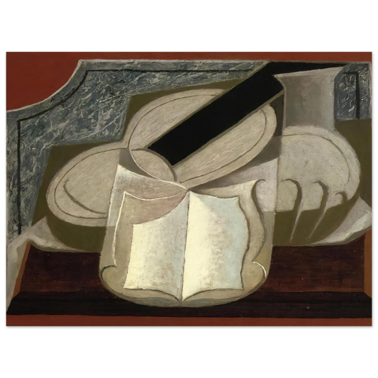 Book And Guitar by Juan Gris (1925) – art poster