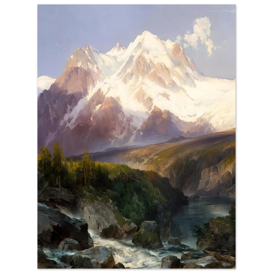 The Teton Range by Thomas Moran – art poster, view 2