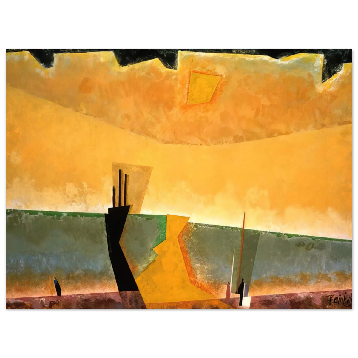 Storm Brewing by Lyonel Feininger (1939) – art poster, view 2