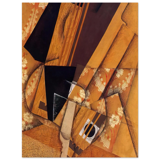 Guitar And Glass by Juan Gris (1914) – art poster