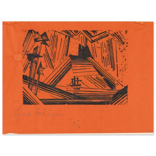 Volcano Vulkan by Lyonel Feininger (1919) – art poster