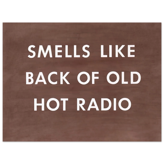 Smells Like Back Of Old Hot Radio by Edward Ruscha (1976) – art poster