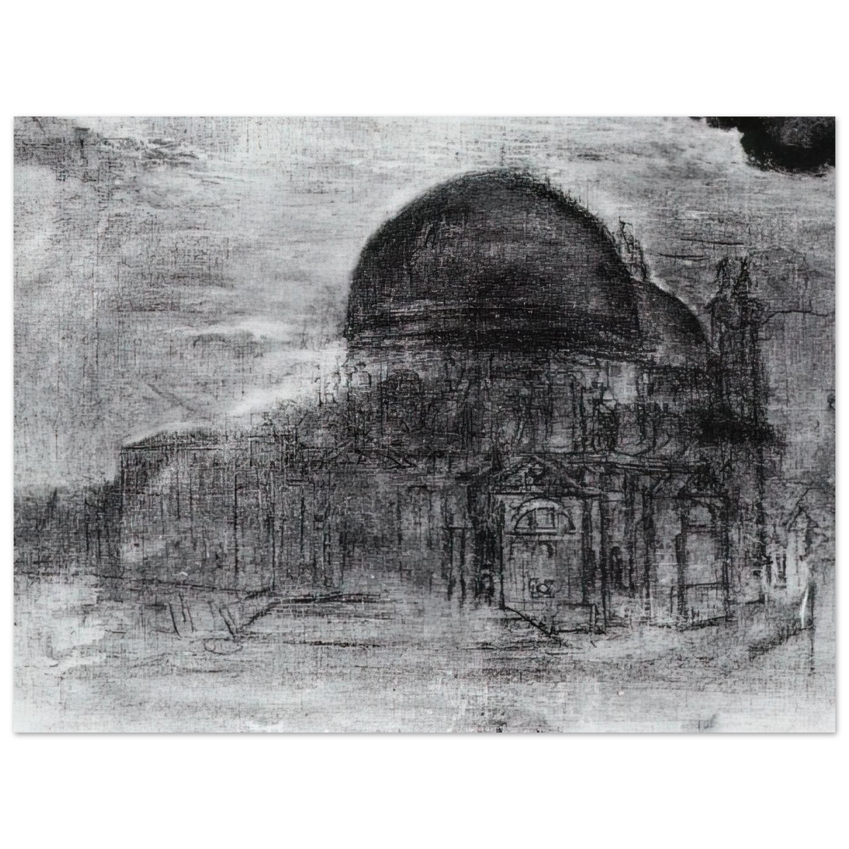 Cathedral Unfinished by Salvador Dali – art poster