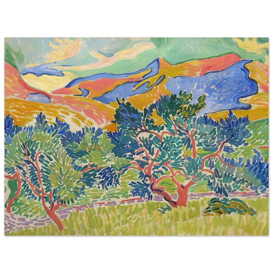 Mountains At Collioure by Andre Derain (1905) – art poster