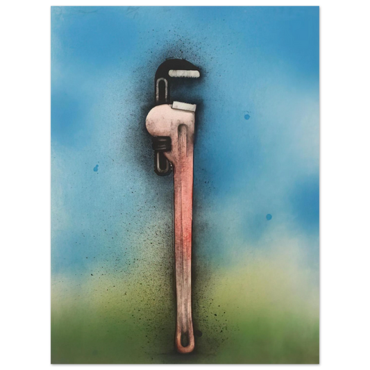 Big Red Wrench In A Landscape by Jim Dine (1973) – art poster
