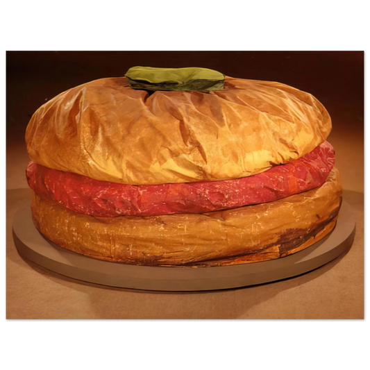 Floor Burger Giant Hamburger by Claes Oldenburg (1962) – art poster