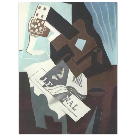 Still Life With Guitar Book And Newspaper by Juan Gris – art poster