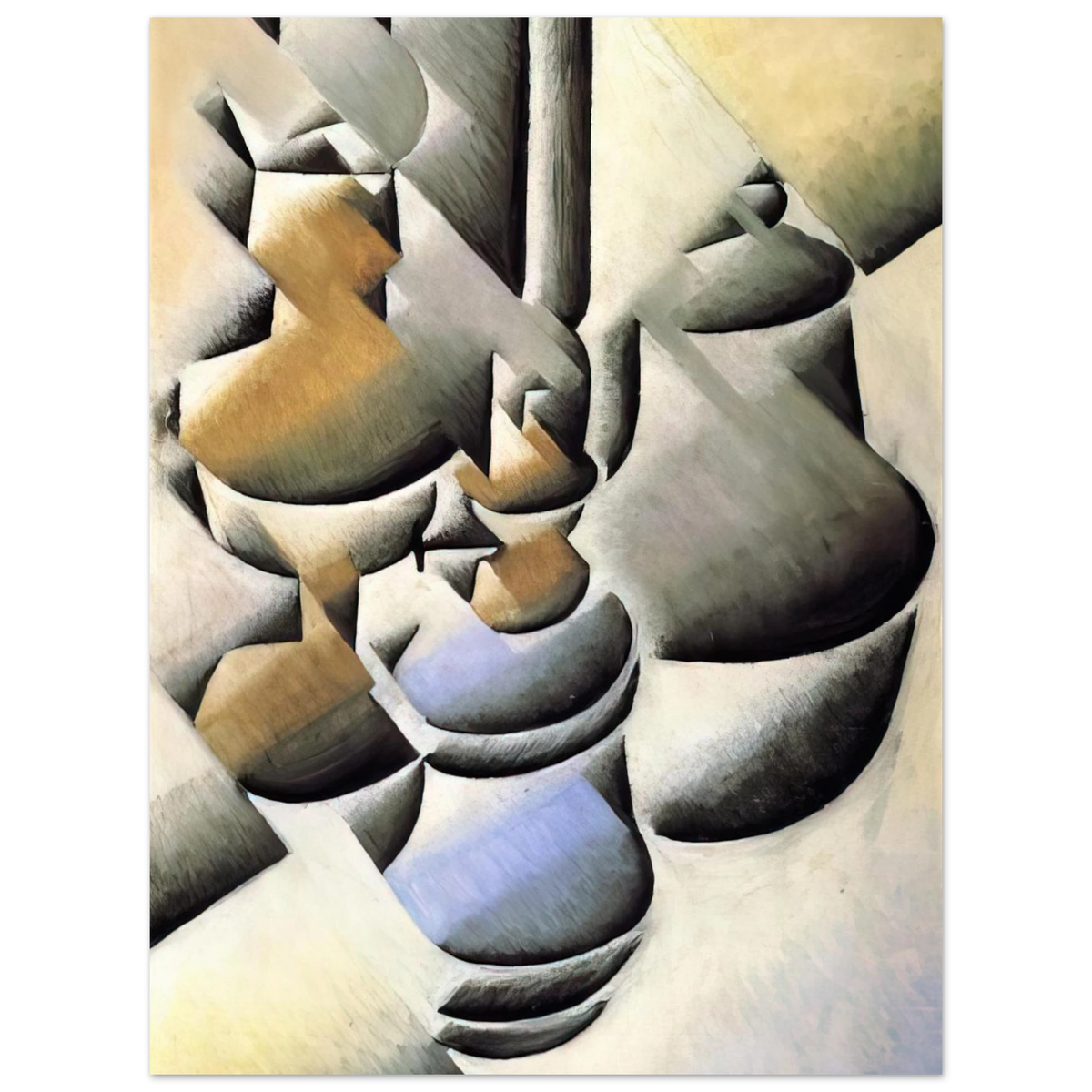 Still Life With Oil Lamp by Juan Gris (1912) – art poster, view 2