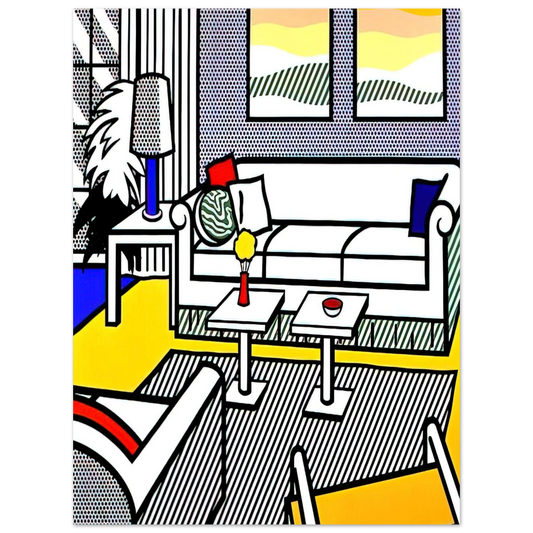 Interior With Restful Paintings by Roy Lichtenstein (1991) – art poster