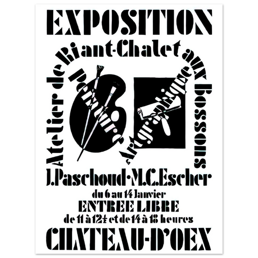 Poster For Exhibition John Paschoud And M C Escher December by M.C. Escher (1936) – art poster, view 2