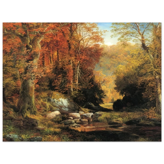 Cresheim Glen, Wissahickon, Autumn by Thomas Moran – art poster