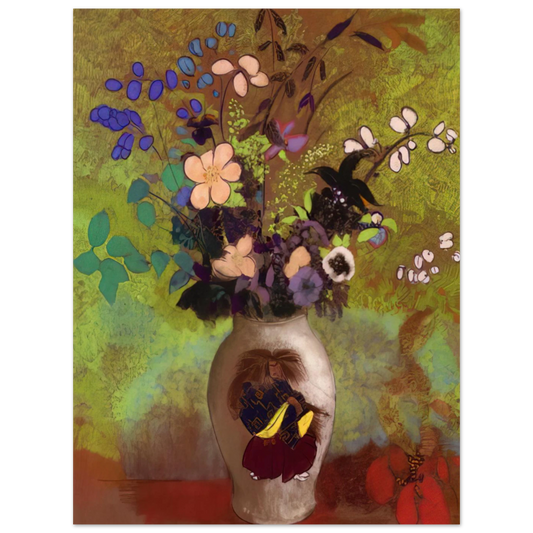Vase With Japanese Warrior by Odilon Redon (1905) – art poster, view 2