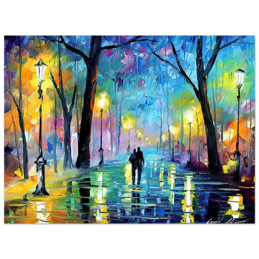 Niebla En El Parque by Leonid Afremov – art poster